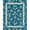 Blue Teal, Pattern 13, variant on ODIKA 8'x10' Washable Area Rug Starfish Border Entry Themed Teal Beachy Nautical Turtle Ocean Playful for Living Room, Under Sectional, Family Room , Durable, Non-Slip