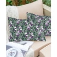 thumbnail image 6 of Purple Floral Throw Pillow Cover,Daisy Flowers Botanical Green Backdrop Rectangle Decorative Pillow Case Protector Soft Cushion Cover Lumbar Pillowcase for Couch Sofa Bedroom Car Decor 16x24 Inch, 6 of 8