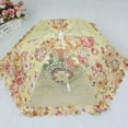thumbnail image 4 of Dustproof Mesh Food Cover Umbrella Shape Fly Proof Stain Table Lace Folding Vegetable Kitchen Gadgets Cooking Accessories (Yellow), 4 of 7