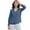 Lake blue, variant on Weardear Women's Long Sleeve V Neck Tops Button Down Collared Work Business Blouses Casual Shirt