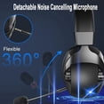 thumbnail image 2 of Auriculares Inalámbricos para Juegos con Micrófono 2.4G Auriculares Bluetooth USB 3.5 mm con Cable 3 Modos para PC, Computadora Portátil, para , para , para Negro, 2 of 8