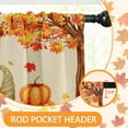 thumbnail image 6 of Mloabuc Fall Kitchen Window Curtains and Valances Set 36 Inch, Orange Gnome Pumpkins Maple Leaves Vintage Short Tier Curtain for Cafe Living Room Bathroom, Autumn 3 Pieces Set Kitchen Decor, 6 of 6