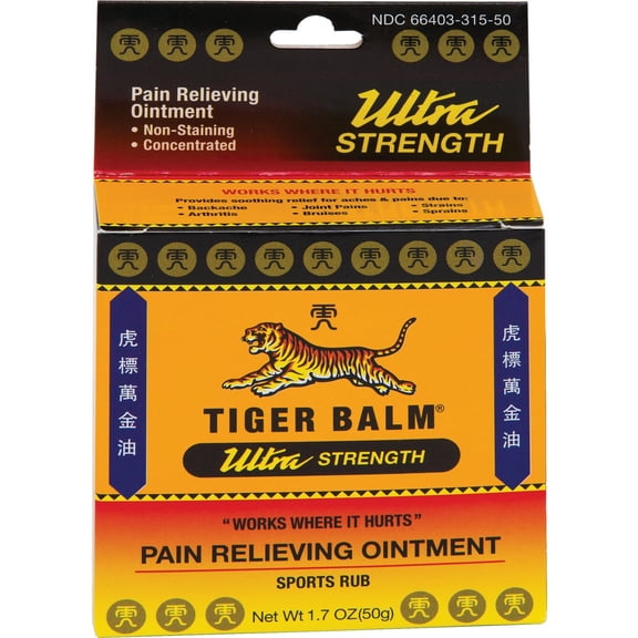 Tiger Balm Sport Rub Pain Relieving Ointment, Ultra Strength 1.70 oz