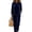Navy, variant on Clossjun Womens Velvet Sweat Suit 2 Pieces Casual Fashion Fall Outfits Long Sleeve Velour Top & Wide Leg Pant Lounge Sets for Work Out S