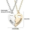 thumbnail image 3 of Pack de 2 Collares Collares de Amistad para Niñas Cadena Colgante de Cumpleaños (Oro Plata) Metal Plata Oro, 3 of 6