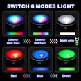 thumbnail image 3 of Uxcell LED Light Base Non-Slip Round Display Stand, LED 6 Lighting Mode Multicolor Flat Light Base for Glass Ball 3D Crystal Party Decoration, Silver, 3 of 6