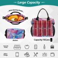 thumbnail image 2 of FORMRS Insulated Lunch Bag for Work School Unisex Large Capacity Cooler with Shoulder Strap, Watercolor Blue Marble Pattern, 2 of 6