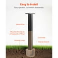 thumbnail image 6 of KFFKFF Steel Mailbox Post, 43 x 4 x 4 Inches, In-Ground Mounting Mailbox Stand with Universal Plate Bracket, Durable Metal Post Sleeve Kit for Outdoor Residential Use, Black Powder Coated Finish, 6 of 9