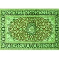thumbnail image 1 of Ahgly Company Indoor Rectangle Medallion Green Traditional Area Rugs, 6' x 9', 1 of 1