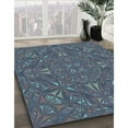 thumbnail image 3 of Ahgly Company Machine Washable Indoor Rectangle Transitional Steel Blue Area Rugs, 7' x 10', 3 of 7