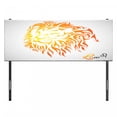 thumbnail image 3 of Astrology Headboard, Leo Zodiac Sign on Plain Background Sun Mystic Lion King Self Power Universe Theme, Upholstered Decorative Metal Bed Headboard with Memory Foam, Full Size, Orange, by Ambesonne, 3 of 4