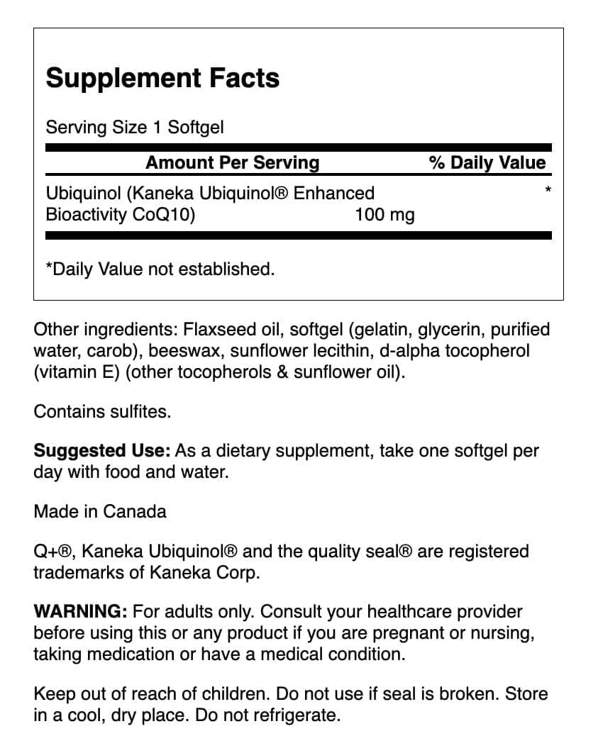Swanson Ubiquinol 100 mg 120 Sgels 2 Pack