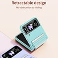thumbnail image 4 of Feishell Folding Case for Samsung Galaxy Z Flip3 with Soft Belt Hinge Protection Phone Cover, Luxury Colors Ultra Slim Lightweight Rugged PC Shockproof Thin Fit Case for Samsung Galaxy Z Flip3,Pink, 4 of 9