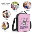 thumbnail image 5 of Kuromi And My Melody 3 Pcs Backpack Set With Lunch Bag And Pencil Case Casual Bookbag Lunch Box Pencil Box, 5 of 8