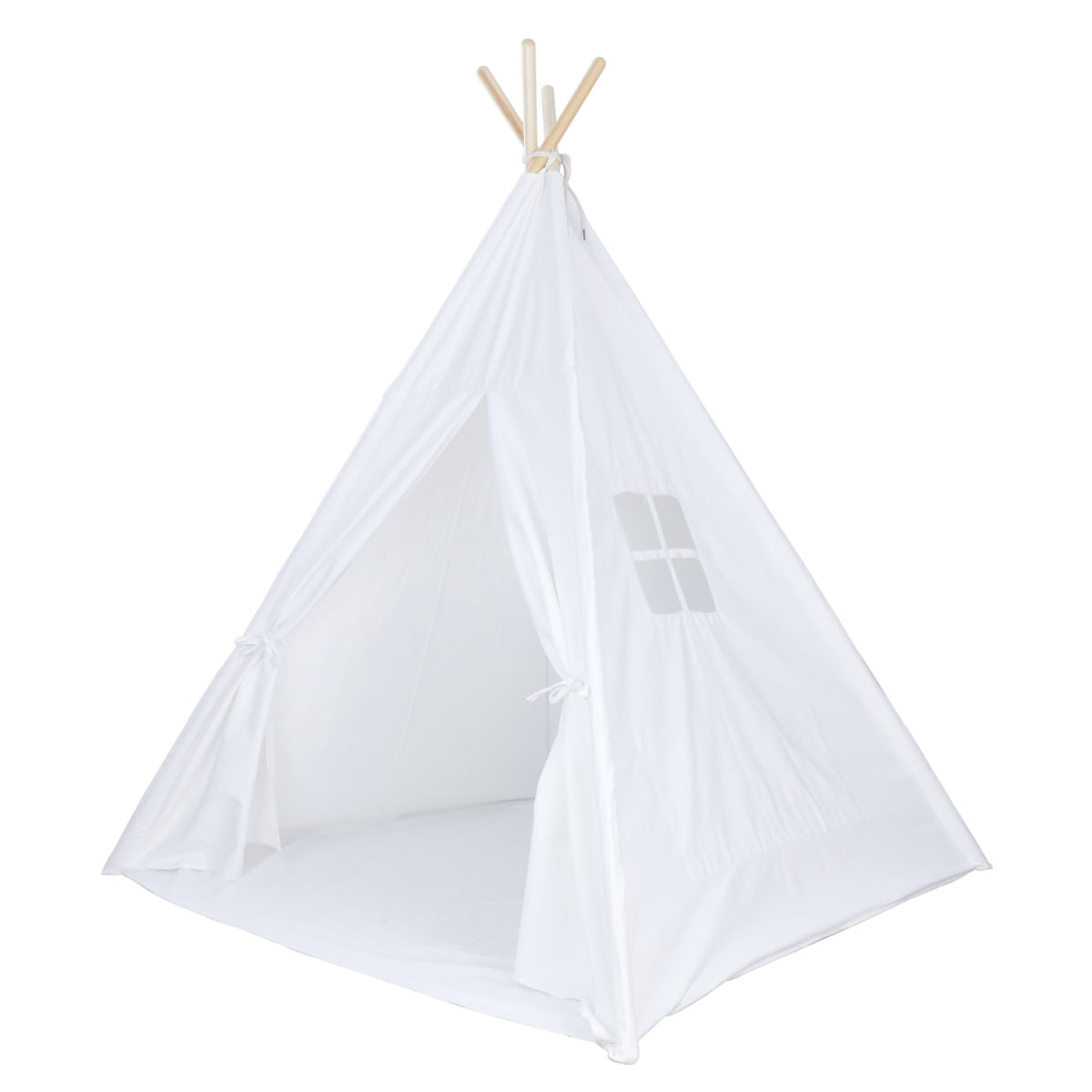 White Canvas Kids Teepee Tent