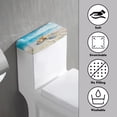 thumbnail image 3 of Renewold Starfish Shell Beach Printed Toilet Tank Lid Covers Stretchable, Non-Slip Washable Toilet Dust Cover for Home Bathroom Decoration Accessories, 3 of 6
