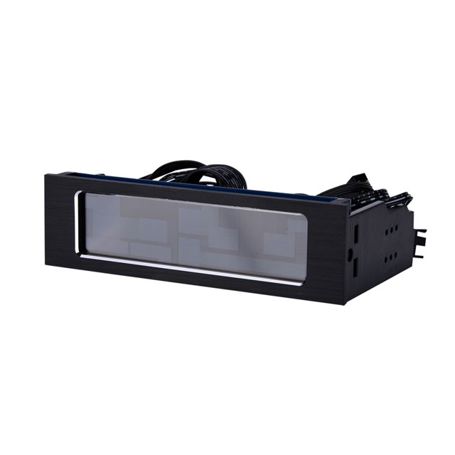 Controlador de ventilador de PC, controlador de velocidad de 4 ventiladores CPU Controlador de ventilador de computadora Panel LCD frontal Estética elegante