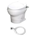 thumbnail image 1 of Thetford Aqua Magic V Hand Flush Low Profile Toilet w/ Hand Sprayer, White, 1 of 2