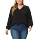 thumbnail image 1 of Blusas de talgrande pamujer Blusas de trabajo de manlarde gacon volantes Negro XXL, 1 of 5