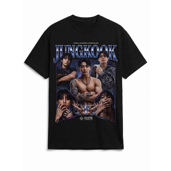 Jungkook Vintage 90s Bootleg Graphic T-Shirt - Retro K-Pop Fan Merch Streetwear Tee