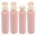 thumbnail image 5 of FELTECHELECTR Empty Shampoo And Conditioner Bottles Pink Pe 4Pcs Reusable Squeeze Bottle With Flip Cap, 5 of 8