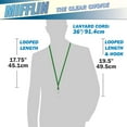 thumbnail image 3 of Mifflin-Usa Bulk Flat Lanyards For Id Badges (Green 36 Inch 100 Pack) Comfortable Neck Straps, 3 of 5