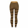 thumbnail image 6 of Guluxicc Women Striped Leggings Stretch Tummy Control High Rise Yoga Pants Halloween Leggings, 6 of 7