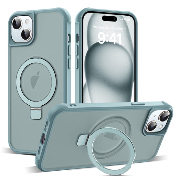 Funda de teléfono SKYLMW compatible con iPhone 15 con MagSafe Blue