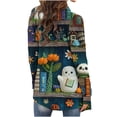thumbnail image 3 of LOVZFMLL Cardigan pour Femmes à Manches Longues Mode Décontractée Imprimé Halloween Blouse Manteau, 3 of 6