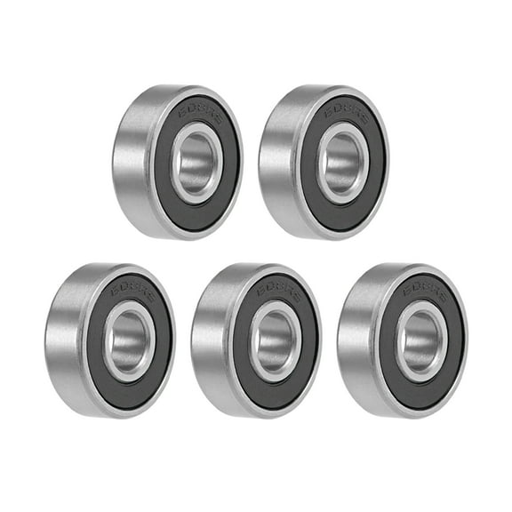 608-2RS Deep Groove Ball Bearings Z2 8x22x7mm Double Sealed Chrome Steel 5 Pcs