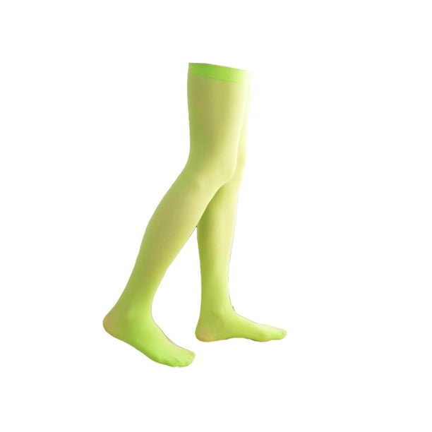 Guardurnaity 1 par de calcetines altos hasta el muslo por encima de la rodilla de 40 cm JK, varios colores, medias altas hasta el muslo con Medias Verde fluorescente