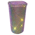 thumbnail image 1 of Cubo de basura para coche con diamantes de imitación, contenedor para guardar artículos diversos en el interior del coche, cubo de basura para coche, 1 of 5