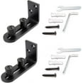 thumbnail image 2 of 2 Pack Sliding Barn Door Floor Guides, Flush Sliding Door Bottom Guide, Adjustable Wall Mount Stay Roller Hardware Kit, 2 of 5