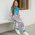 thumbnail image 5 of Uorisanigo 2 Pack Graphic Printed Long Sleeve Pullover Floral Baby Dragon Hoodie Sweatshirt and Sweatpants Outfit Set of 2, Fall Winter Clothing Set for Boys Girls, 5 of 7