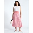 thumbnail image 2 of Free Assembly Women's and Women's Plus Striped Cotton Maxi Skirt with Smocked Waist, Sizes XS-4X, 2 of 6