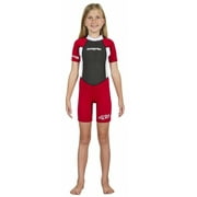 Hyperflex Unisex Access 2MM Spring Short Wetsuit, Kids, Red, 8
