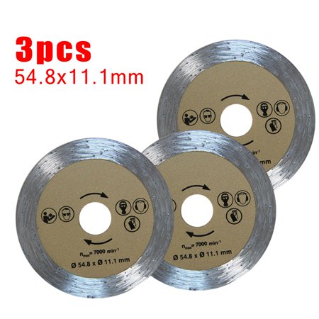 

Goodhd 3Pcs Diamond Mini Circular Saw Disc Diamond Cutting Masonry Tiling 54.8x11.1mm
