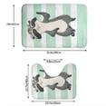 thumbnail image 3 of Xecao Cute Raccoon 2-Piece Vintage Seamless Anti-Skid Mat Set, featuring a stylish pattern for a safe and elegant toilet rug experience, 3 of 6