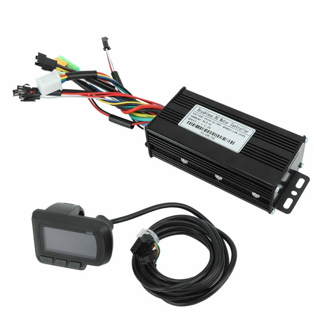 Kit Contrôleur de Vélo Électrique, Pièces de Conversion de Moteur Sinusoïdal 24V 36V 48V avec Affichage LCD pour Scooter