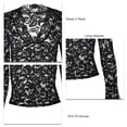 thumbnail image 4 of Camisa de manga acampanada ajustada, Top con cuello en V profundo Manga acampanada Top con cuello en V profundo Blusa de encaje de manga larga Elegante y moderna, 4 of 5