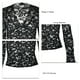 thumbnail image 4 of Top Mujer Ticfox cuello en V profundo elegante encaje Slim Fit manga larga acampanada Negro S, 4 of 5