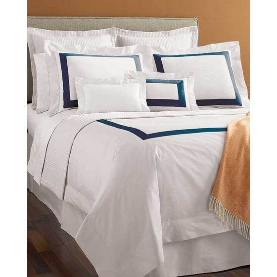 Orlo By Sferra Twin Duvet Cover 68x86 White Aqua Com