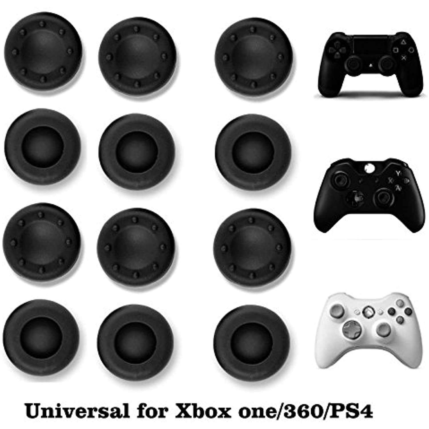 Set of 4 Thumb Stick Grips Cap Cover Joystick Thumbstick Grips Silicone Caps for PS2, PS3, PS4, Xbox 360, Xbox One Game Controller Interesting 