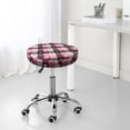 thumbnail image 4 of Uemuo Heart Plaid Pattern Round Bar Stool Seat Covers Washable Stool Cushion Slipcover Elastic Bar Chair Covers-14 inch, 4 of 7
