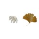thumbnail image 1 of Figura Decorativa De Elefante Tallada A Mano En Madera, Ideal Como Recuerdo O Para Decorar Tu Escritorio. Estatua Rústica De Animal Con Diseño Abstracto De Hojas De Ginkgo. Decoración De, 1 of 8