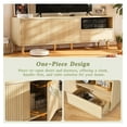 thumbnail image 3 of 58" Century Modern TV Stand for 32-65 inch TVs, Light Wood TV Console with with Fluted Doors and Drawer, Entertainment Center with Storage for Living Room, Oak, 3 of 5