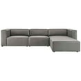 thumbnail image 3 of Sectional Sofa Set, Faux Vegan Leather, Grey Gray, Modern Contemporary Urban Design, Living Lounge Room Hotel Lobby Hospitality, 3 of 14
