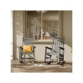 thumbnail image 3 of Bingirl 1 - Pack HDPE Oversized Rocking Chairs for Home Garden: All - Weather Resistant Poly Plastic Rockers with High Back, Heavy - Duty Patio Rocking Chairs for Outside, 3 of 8