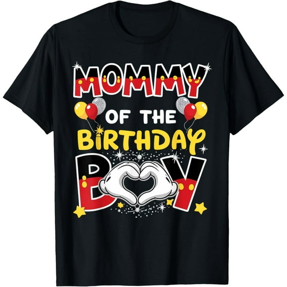 Velto Dad And Mom Mommy Of The Birthday Boy Family Party Decor T-Shirt All Size S-5XL