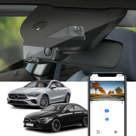 Fitcamx 4K Dash Cam Suitable for Mercedes-Benz CLA-Class 2024-2026 CLA 250 (HD2-6609), Intgerated OEM Look, Built-in WiFi & APP, Plug & Play, 64GB Card